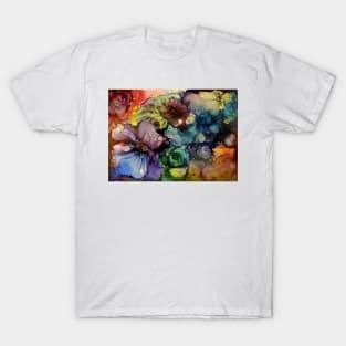 ฺBlooming Alcohol Ink Flowers T-Shirt